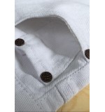 White Rolled Hem Single Breasted Skinny Denim Shorts
