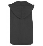 Black Faux Fur Open Front Casual Vest