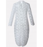 White Lace Crochet Hollow Out Sexy High Low Blouse